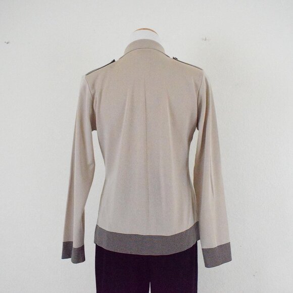 Vintage‎ Tan and Black Acrylic Knit Top size XS - Picture 3 of 10